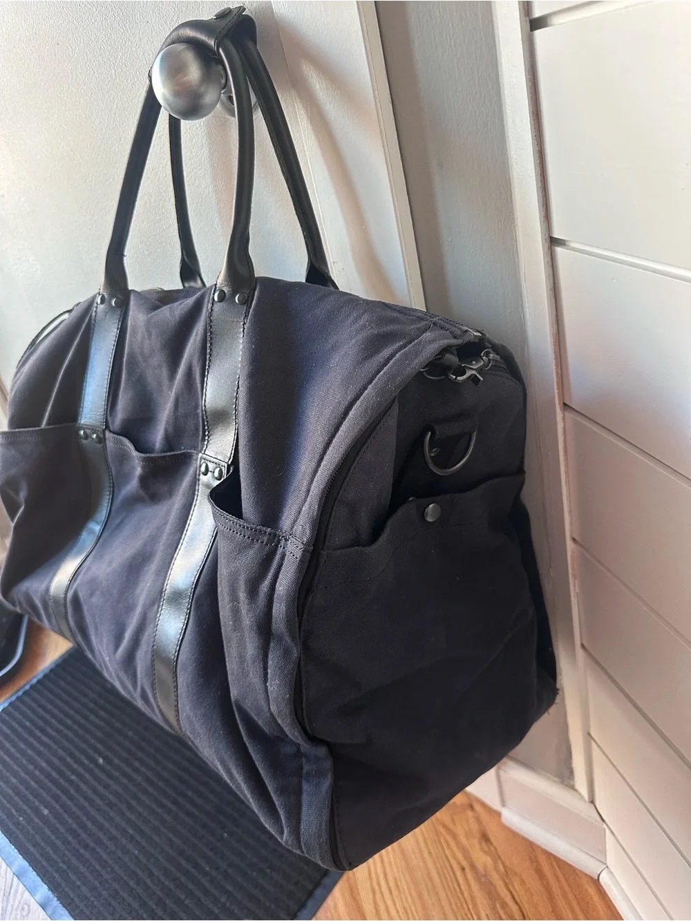Navy Canvas Garment Duffel Bag